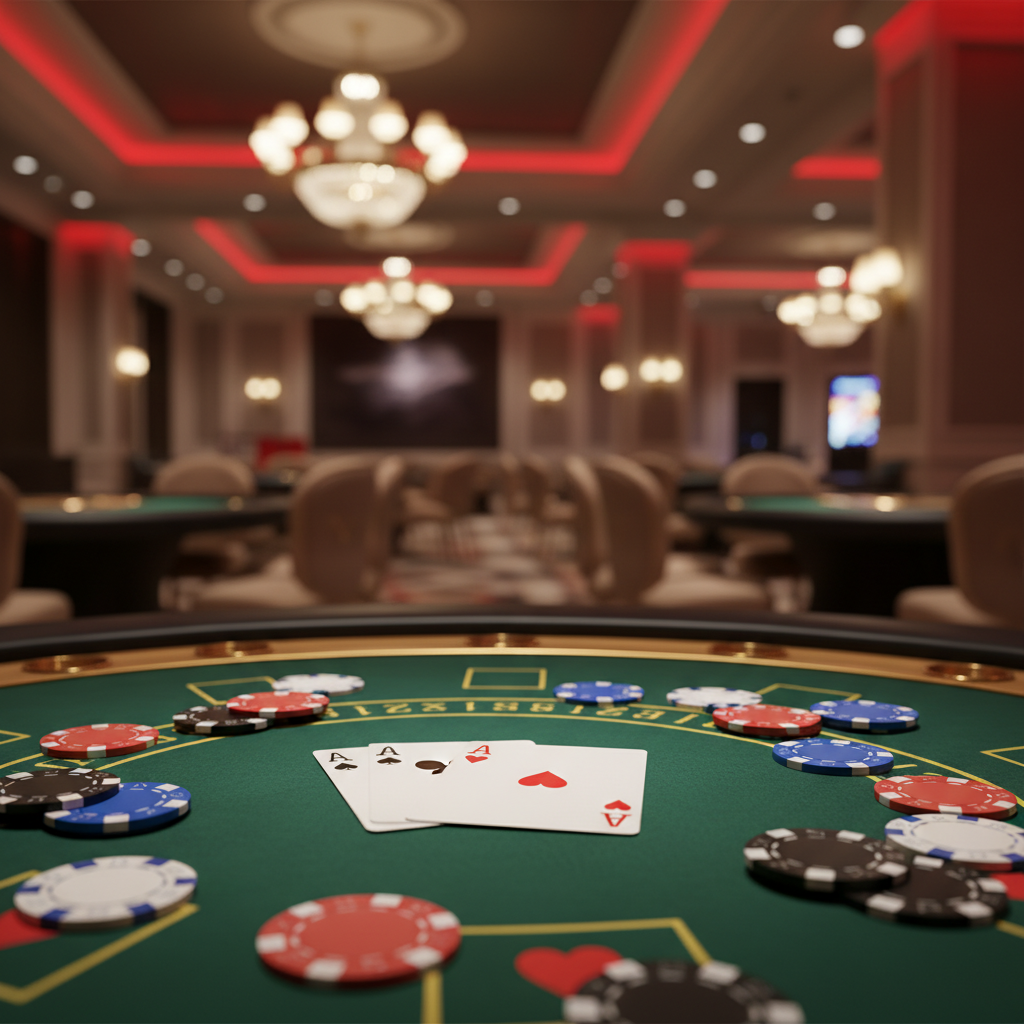 온라인 블랙잭 카드 테이블