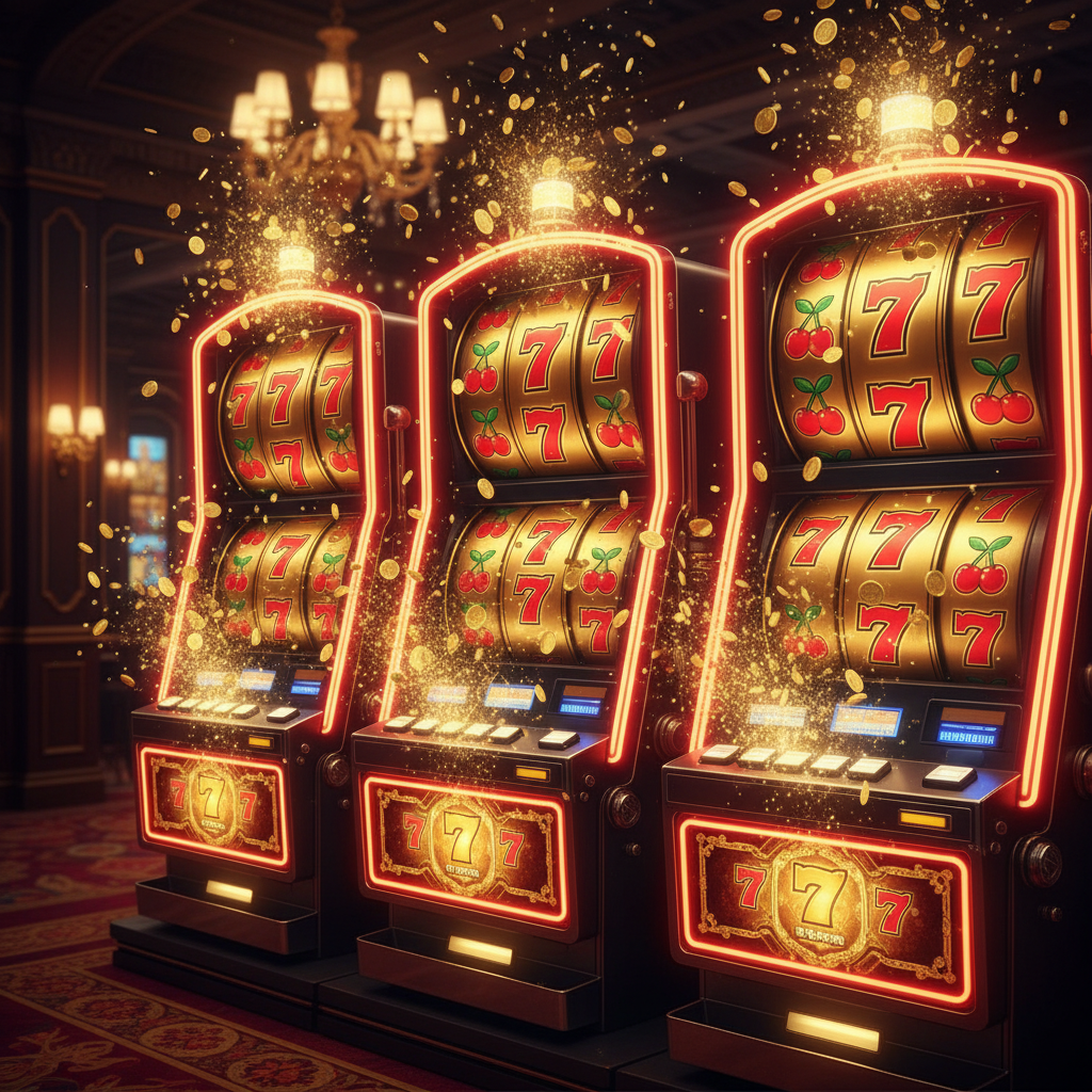 잭팟 슬롯머신 게임 화면